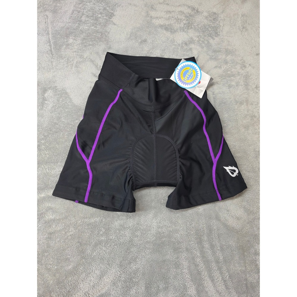 Baleaf Womens Padded Cycling Shorts Black Purple XS UPF 50+ Bike Shorts NWT